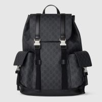 Gucci Large Backpack 792080 In GG Supreme Canvas Black