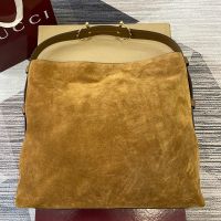 Gucci Beatrix Large Tote Bag 850546 In Suede Brown