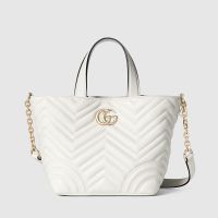 Gucci Betty Small Tote Bag In Matelasse Leather 847386 White