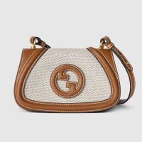 Gucci Blondie Small Shoulder Bag In Canvas 815700 Beige/Brown
