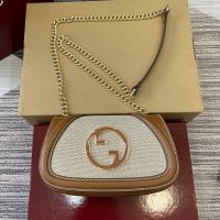 Gucci Blondie Small Shoulder Bag In Canvas 815711 Beige/Brown