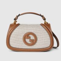 Gucci Blondie Medium Top Handle Bag In Canvas 815714 Beige/Brown