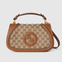 Gucci Blondie Medium Top Handle Bag 815714 In GG Supreme Canvas Beige/Brown