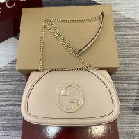 Gucci Blondie Medium Shoulder Bag In Smooth Leather 815715 Apricot