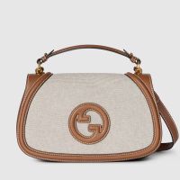 Gucci Blondie Large Top Handle Bag In Canvas 815716 Beige/Brown
