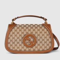 Gucci Blondie Large Top Handle Bag In GG Supreme Canvas 815716 Beige/Brown