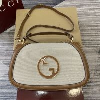 Gucci Blondie Large Top Handle Bag In Canvas 815719 Beige/Brown