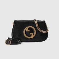Gucci Small Blondie Shoulder Bag In Calfskin 699268 Black