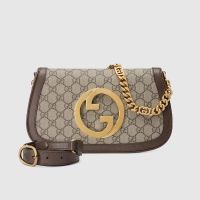 Gucci Small Blondie Shoulder Bag In GG Supreme Canvas 699268 Beige/Brown