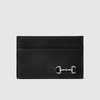 Gucci Card Case with Horsebit Detail 846952 In Smooth Leather Black