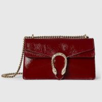 Gucci Dionysus Medium Shoulder Bag In Patent Leather 795005 Red