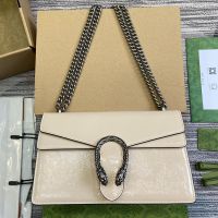 Gucci Dionysus Medium Shoulder Bag In Patent Leather 795005 White