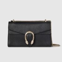Gucci Dionysus Medium Shoulder Bag In Textured Leather 795005 Black