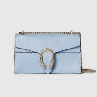 Gucci Dionysus Medium Shoulder Bag In Textured Leather 795005 Sky Blue