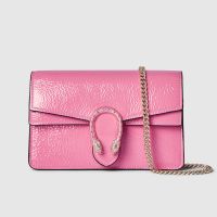 Gucci Dionysus Mini Shoulder Bag In Patent Leather 837370 Pink