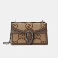 Gucci Small Dionysus Shoulder Bag In Jumbo GG Canvas Brown