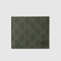 Gucci GG Bifold Wallet 768243 In GG Monogram Fabric Green