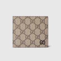 Gucci GG Coin Wallet 768244 In GG Supreme Canvas Beige/Coffee