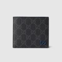 Gucci GG Coin Wallet 768244 In GG Supreme Canvas Black/Blue