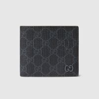 Gucci GG Coin Wallet 768244 In GG Supreme Canvas Black/Grey