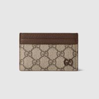 Gucci GG Card Case 768248 In GG Supreme Canvas Beige/Coffee