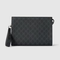 Gucci GG Small Pouch 768255 In GG Supreme Canvas Black/Grey