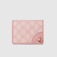 Gucci GG Emblem Small Wallet In GG Supreme Canvas 820692 Pink