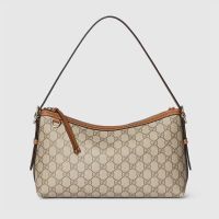 Gucci GG Emblem Medium Shoulder Bag In GG Supreme Canvas 847449 Beige/Brown