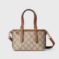 Gucci GG Emblem Mini Bag 855491 In GG Monogram Fabric Beige/Brown