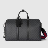 Gucci GG Monogram Medium Duffle Bag In GG Supreme Canvas 792074 Black