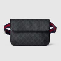 Gucci GG Monogram Small Belt Bag In GG Supreme Canvas 792091 Black