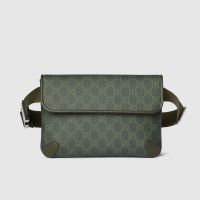 Gucci GG Monogram Small Belt Bag In GG Monogram Fabric 792091 Green