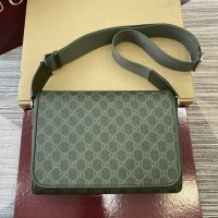 Gucci GG Monogram Small Crossbody Bag In GG Monogram Fabric 792124 Green