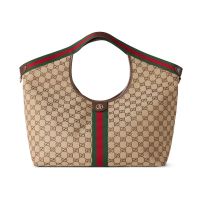 Gucci Giglio Large Tote Bag In GG Supreme Canvas 853971 Beige/Brown