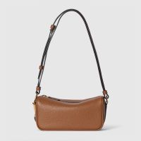 Gucci Half Horsebit Mini Bag 860784 In Grainy Leather Brown