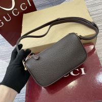 Gucci Half Horsebit Mini Bag 860784 In Grainy Leather Coffee