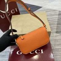 Gucci Half Horsebit Mini Bag 860784 In Grainy Leather Orange
