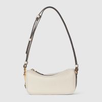 Gucci Half Horsebit Mini Bag 860784 In Grainy Leather White