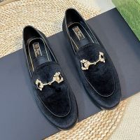 Gucci Horsebit Crystals Loafers Women Satin Black