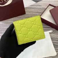 Gucci Imprint Coin Wallet In GG Embossed Grainy Leather 835002 Green