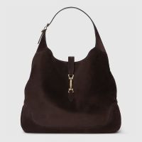 Gucci Jackie Giorno Shoulder Bag 841542 In Suede Coffee