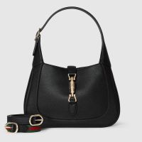 Gucci Jackie 1961 Medium Shoulder Bag 810232 In Grain Leather Black