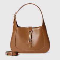 Gucci Jackie 1961 Medium Shoulder Bag 810232 In Leather Brown
