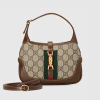 Gucci Mini Jackie 1961 Shoulder Bag In GG Supreme Canvas Beige/Brown