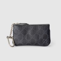 Gucci Key Pouch In GG Supreme Canvas 820666 Grey