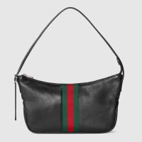 Gucci Lunetta Small Crossbody Bag 863406 In Soft Leather Black