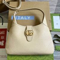 Gucci Medium Aphrodite Shoulder Bag In Soft Leather 726274 Apricot