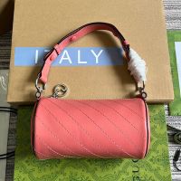 Gucci Mini Blondie Cylinder Bag In Subtler Leather 760170 Pink