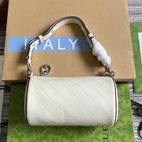 Gucci Mini Blondie Cylinder Bag In Subtler Leather 760170 White