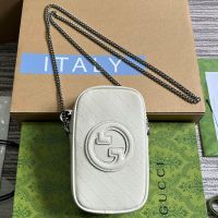 Gucci Mini Blondie Phone Case In Subtler Leather 760315 White